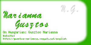 marianna gusztos business card